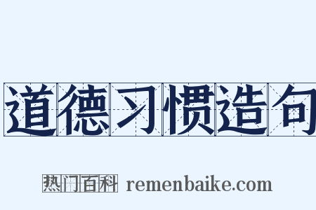 道德习惯造句是什么意思的图片
